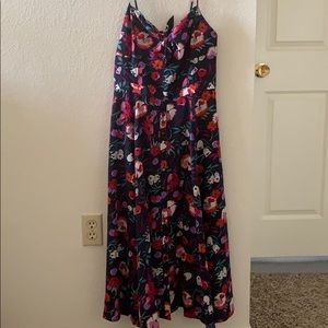 Yumi Kim tealength floral tie front party dress
